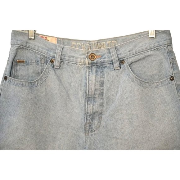 Vintage Ecko Shorts, Blue Jean Shorts, Mens Size 34, Light Wash Denim, Ecko UNLT - Picture 5 of 9